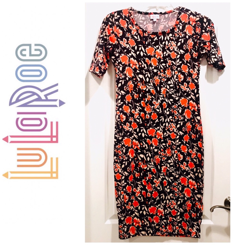 LuLaRoe Floral Sleeved Dress